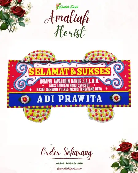 Papan Bunga Ucapan Selamat Pante Bidari