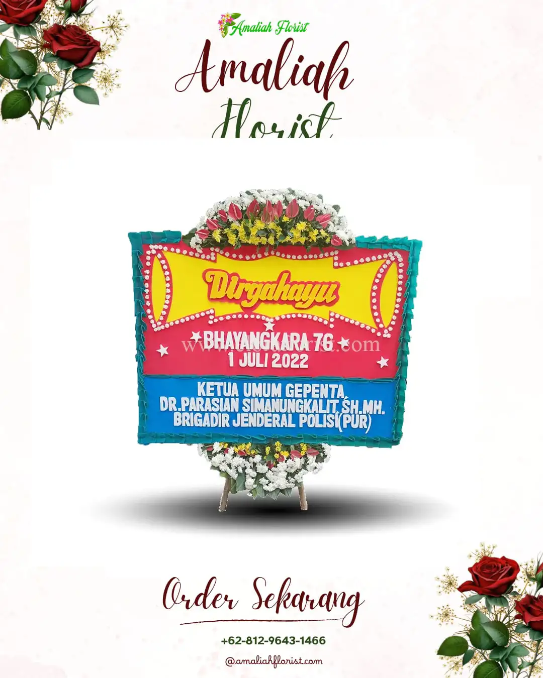 Papan Bunga HUT Ulang Tahun Pante Bidari
